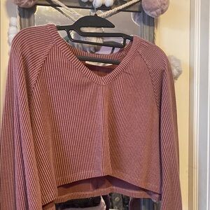 Altar’d State Pink Long Sleeve Top